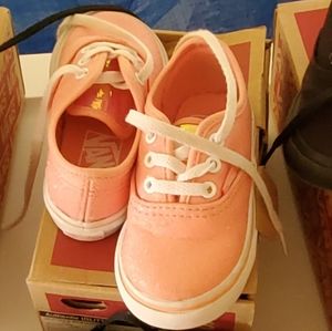 Like New Peach Glitter Vans